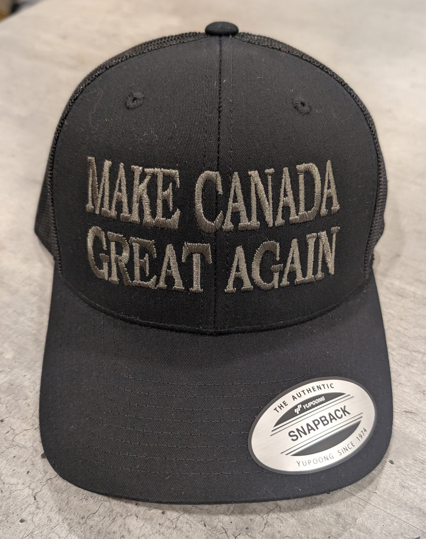 Dark Make Canada Great Again (Trucker, no side flag)